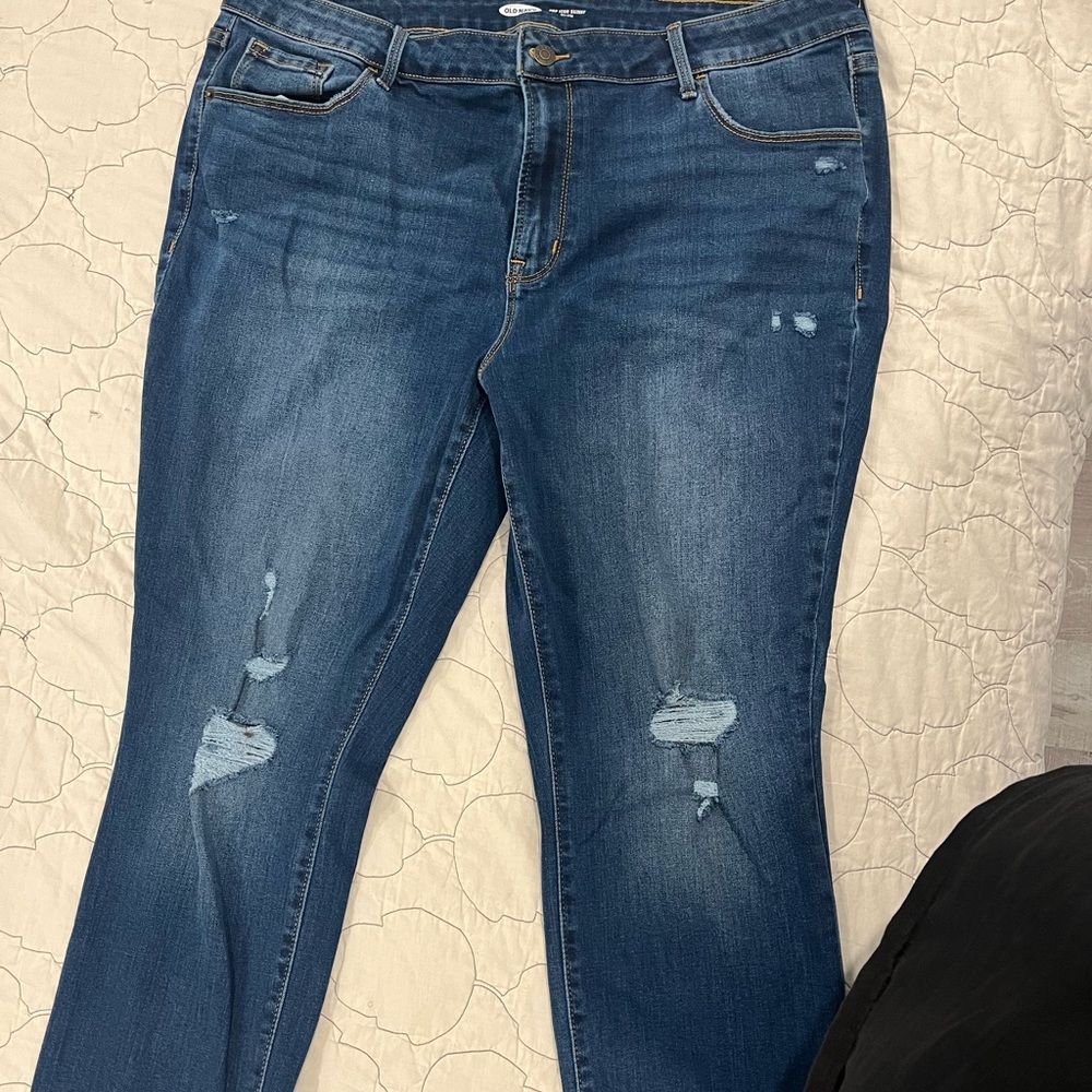 Old Navy Lt Distress Mid Rise Skinny Jean